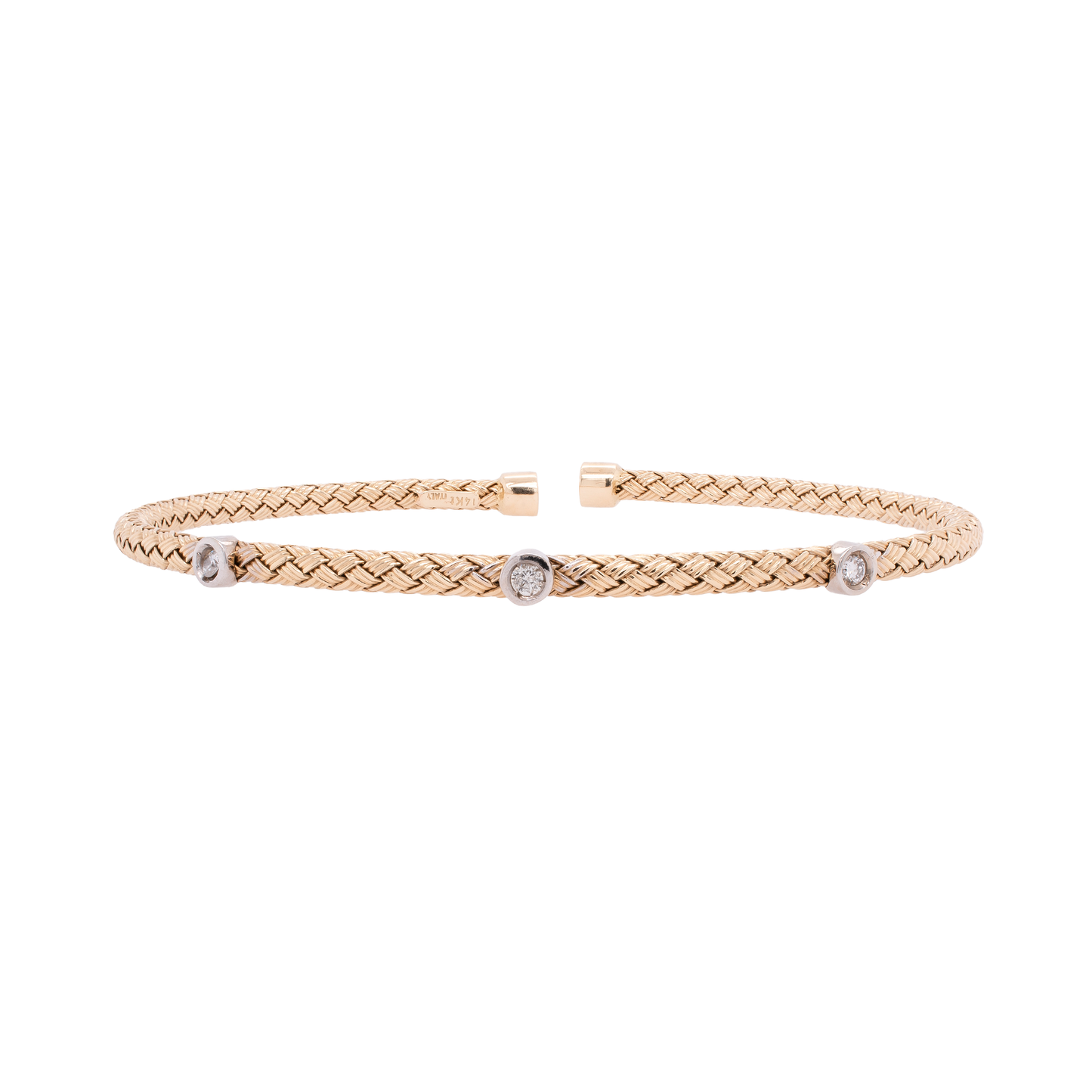 Diamond Basket Weave Bangle .12ct