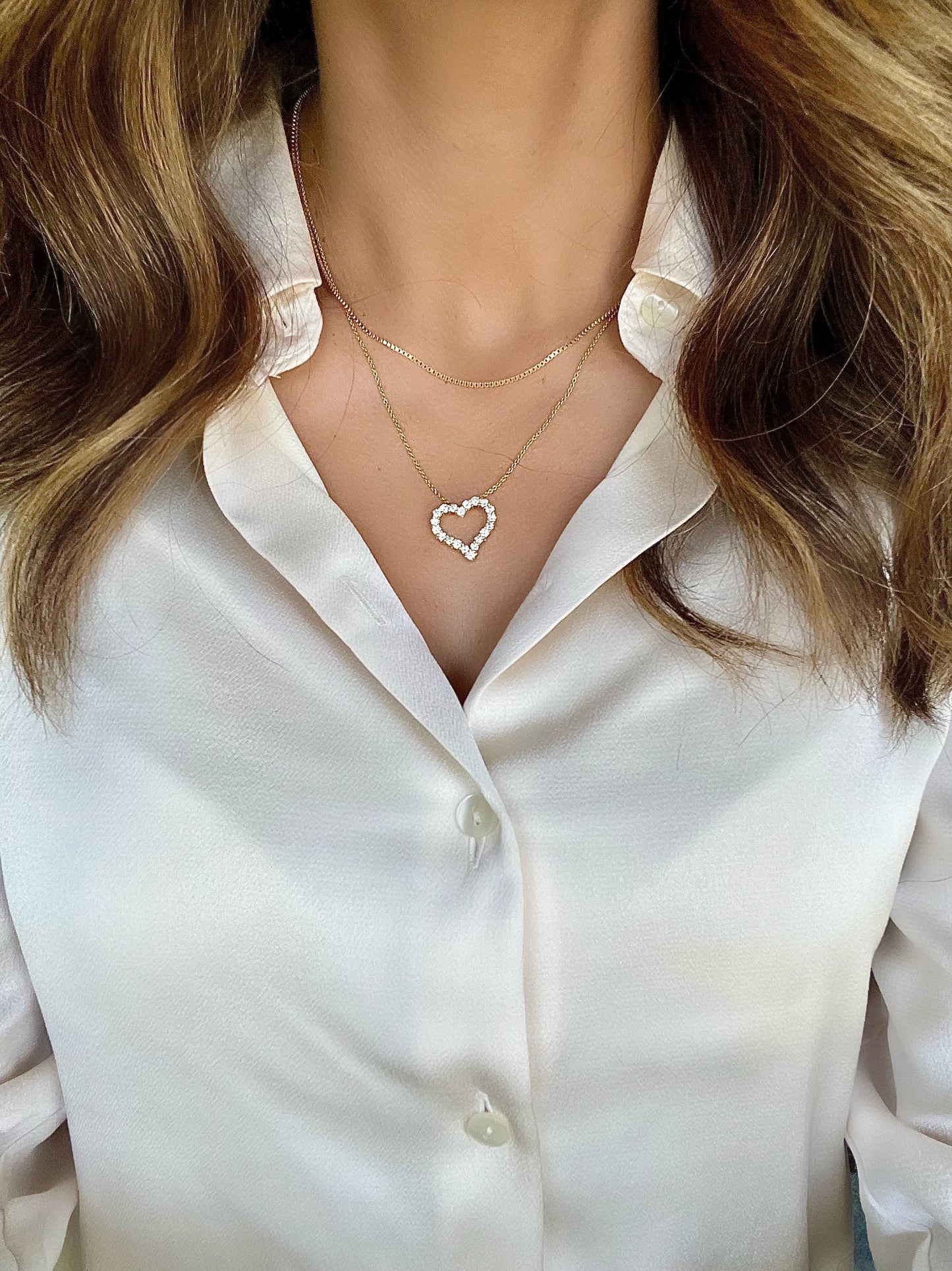 Lab-grown Diamond Open Heart