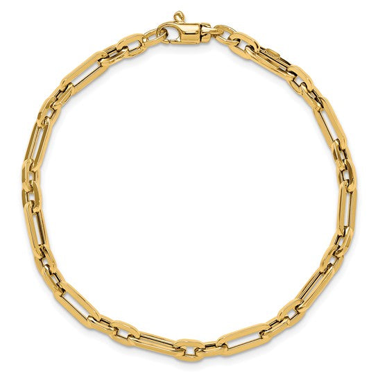 14K Gold Polished Link Bracelet
