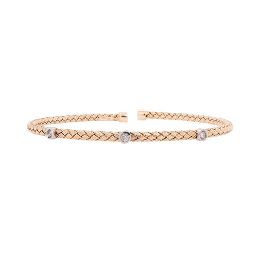 Diamond Basket Weave Bangle .12ct