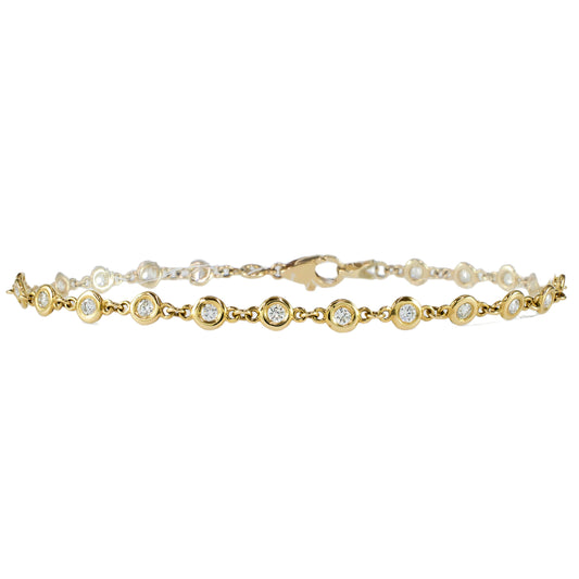 Diamond Bezel Station Bracelet