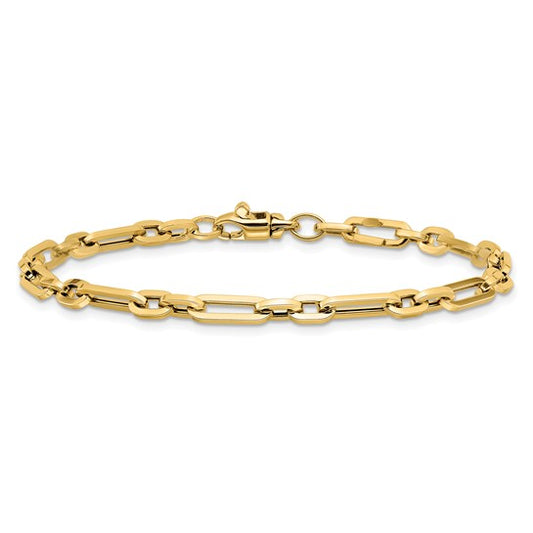 14K Gold Polished Link Bracelet